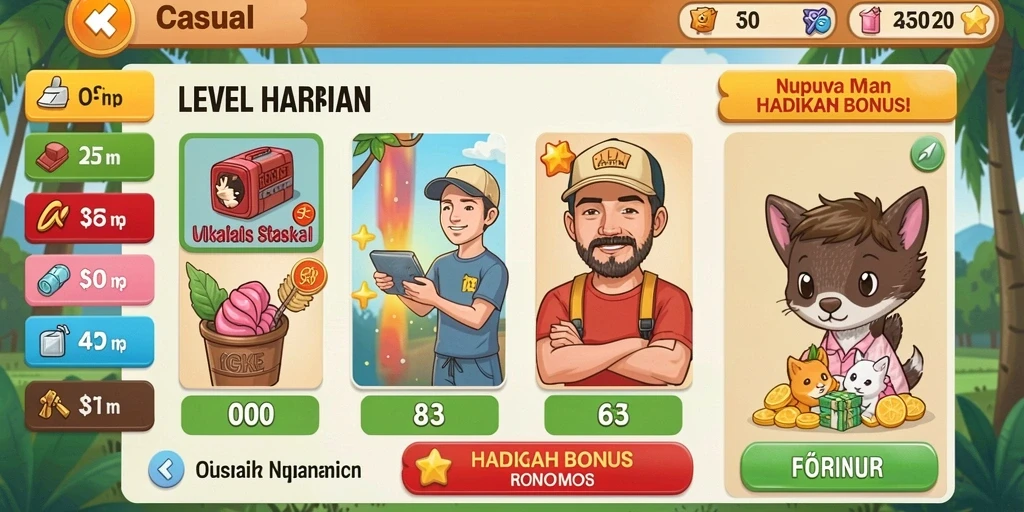 Fitur sosial untuk bersaing dengan teman-teman.