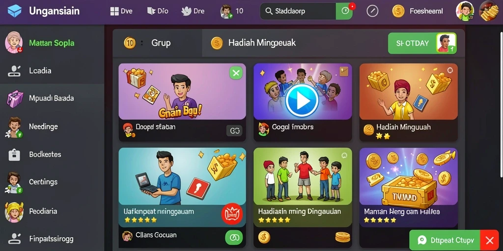 Menu utama yang mudah dinavigasi.