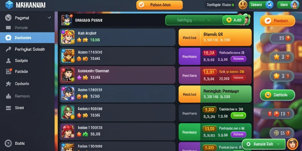 Menu permainan yang mudah dinavigasi bagi semua pengguna.